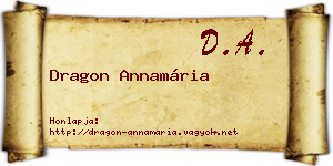 Dragon Annamária névjegykártya